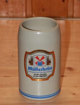 Müllerbräu Bierkrug Steinzeug Steingut Keramik 0,5 L neuwertig Sahm - Borken