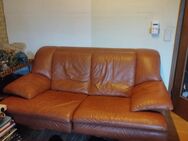 Leder Sofa braun 1 Sitzer, 2 Sitzer, Hocker - Bobenheim-Roxheim