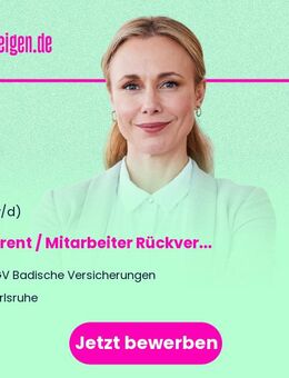 Referent / Mitarbeiter Rückversicherung (m/w/d) - Karlsruhe