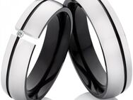 Titanringe 6mm schwarz poliert LUC27 mit Gravur - Aholming
