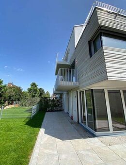 Gartenwohnung! 2-Zimmer-Erdgeschoss-Wohnung mit Terrasse und Garten in modernem Mehrfamilienhaus - München