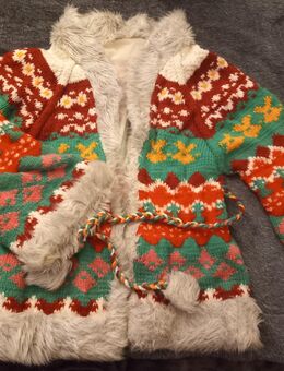 Handmade Wolljacke Pelzbesatz Unikat - Zossen
