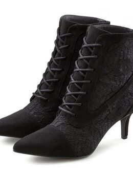 LASCANA Schnürstiefelette in sexy Spitzen Optik, Stiefel