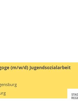 Sozialpädagoge (m/w/d) Jugendsozialarbeit Schulen - Regensburg