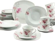 CreaTable Kombiservice Amelie Aiko, Kombi-Service 30-tlg (30-tlg), 6 Personen, Porzellan, Blumendekor