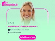 Medizinische*r Dokumentationsassistent*in / Tumordokumentare (m/w/d) - Frankfurt (Main)