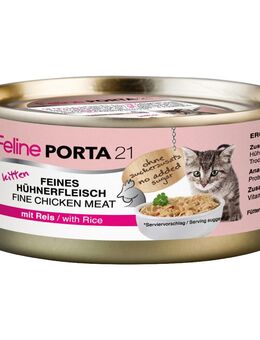 Sparpaket Feline Porta 24 x 156 g - Kitten Hühnerfleisch mit Reis