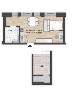 Vollmöbelierte Neubauwohnung inkl. MobiCard und Küche!! - Bamberg