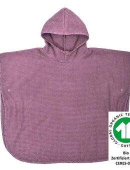 Wörner Badeponcho at home, Baumwoll-Webfrottier, Kapuze, ohne, Biobaumwolle, maschinenwaschbar, trocknergeeignet