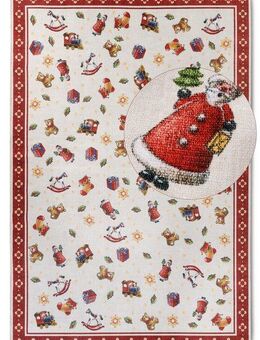 Villeroy & Boch Teppich Nostalgic Toy's Delight, eckig, rund und Läufer, rechteckig, Höhe: 3 mm, Weihnachten, Wohnzimmer, Flur, Geschenk, Toys Delight, Dekoration