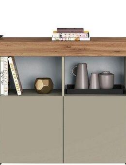 INOSIGN Sideboard CHRONOS Breite 200 cm mit 4 Türen, 2 offene und 8 geschlossene Fächer (1 St), Sideboard,Kommode, Schrank, Grifflos mit Push to Open, Made in Italy