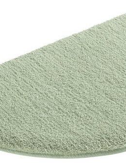 my home Badematte Vanessa, Badvorleger, Badezimmer Teppich, Höhe 10 mm, rutschhemmend beschichtet, fußbodenheizungsgeeignet, schnell trocknend, strapazierfähig, Polyester, halbrund, Badteppich, weiche Haptik, unifarben
