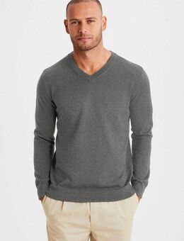 H.I.S Strickpullover mit V-Ausschnitt, Pullover aus Feinstrick, Baumwollmischung