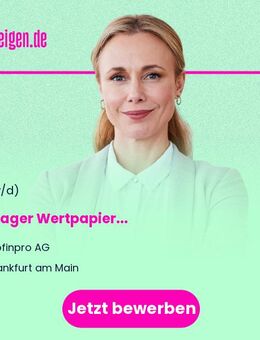 (Senior) Manager Wertpapier (w/m/d) - Frankfurt (Main)