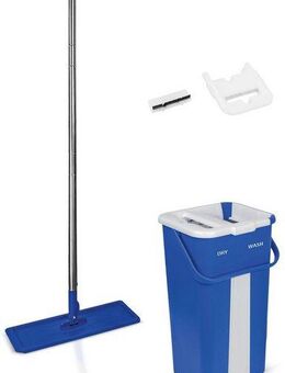 MediaShop Bodenwischer-Set Livington Touchless Mop, inkl. Doppeleimer und Mikrofaserpad, 2,7 Liter