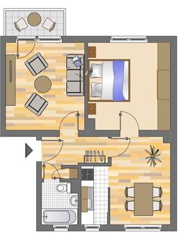 Wir Renovieren für Sie! Gut geschnittene 2 Zimmer-Wohnung mit Balkon in MG Schmölderpark - Mönchengladbach