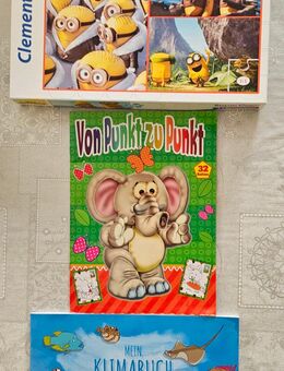 Puzzele Minions, 2Malbücher, von Punkt zu Punkt, Mein Klimabuch - Langenselbold Zentrum