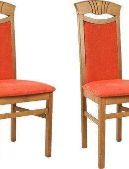 Home affaire Esszimmerstuhl Franz (Set, 2 St), strapazierfähige Microfaser, Gestell Buche natur oder weiß, Holzstuhl