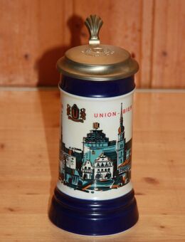 100 Jahre Dortmunder Union Bier Bierkrug m Deckel 1 L Keramik Steingut Steinzeug - Borken