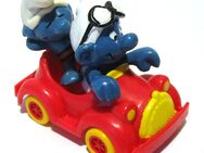 2 Schlümpfe im Auto von Schleich Peyo -1986 McDonalds - Biebesheim (Rhein)