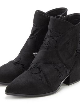 LASCANA Stiefelette mit Spitze & bequemen Blockabsatz, Cowboy Boots, Westernstiefel