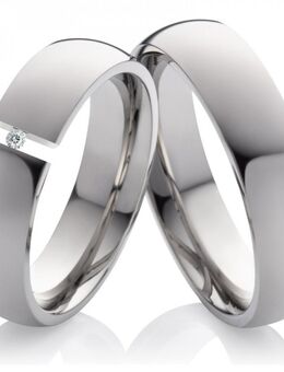 Titanringe mit Diamant oder Zirkonia LUC62 - Aholming