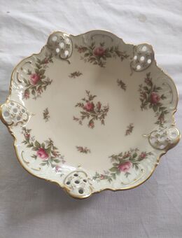 Rosenthal Selb Schale mit Rosen und Durchbruch Rand - Grünendeich