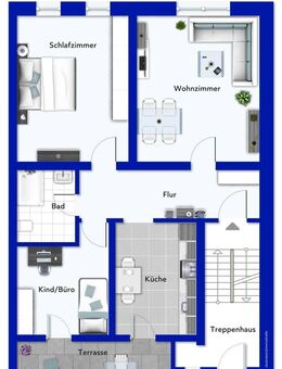 Kapitalanlage mit Zukunft! 3-Zimmerwohnung mit Terrasse und Stellplatz in Laufnähe zur Fußgängerzone in Ffm.-Höchst - Frankfurt (Main)
