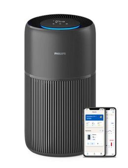 Philips Luftreiniger AC2221/13 PureProctect Quiet 2200 Series, Luftreinigungsrate 420 m³/h, für 109 m² Räume, 3-Schichten-HEPA-Filtersystem, mit App Verbindung, leise