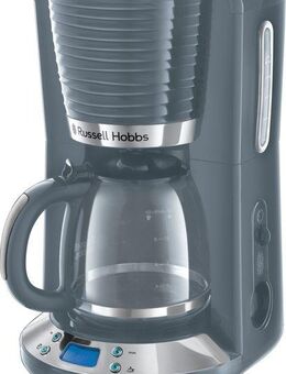 RUSSELL HOBBS Filterkaffeemaschine Inspire 24393-56 Grau, 1,25l Kaffeekanne, Digitaler Timer, Brausekopf für optimale Extraktion&Aroma