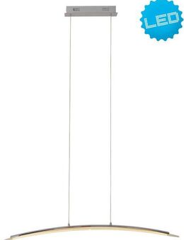 näve LED Pendelleuchte Surf, LED fest integriert, Warmweiß, chromfarben, dimmbar mit Phasenan- und -abschnitt Dimmer, L: 100cm