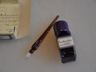 Mini Kalligraphie Glasfeder in violett mit Tinte in Geschenkverpackung - Alzenau