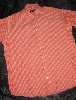 NEU * Freizeit * Business * Streifen * Kurzarm * Halbarm * HEMD "GILBERTO" Gr. 41- 42, 43 * 50- 52/ M- L * terra- cotta * weiß * - Riedlingen