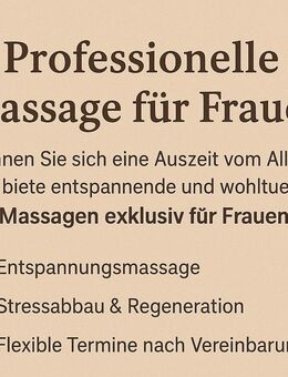Entspannung, Massage für Frauen - Bonn