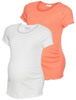 Neun Monate Umstandsshirt 2er Pack Schwangerschafts-Shirts (Packung, 2-tlg) T-Shirts für Schwangerschaft und danach