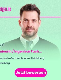 Ingenieurin / Ingenieur (m/w/d) (FH-Diplom/Bachelor/Uni-Diplom/Master) Fachrichtung Bauingenieurwesen: Schwerpunkt konstruktiver Ingenieurbau / Wasserbau / Baubetrieb / Grundbau - Heidelberg