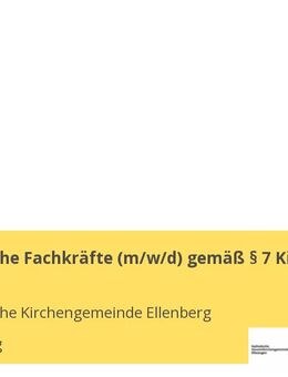 Pädagogische Fachkräfte (m/w/d) gemäß § 7 KiTaG - Ellenberg (Baden-Württemberg)