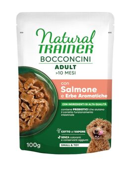 Natural Trainer Bocconcini Adult Small & Toy Häppchen in Sauce - 24 x 100 g Lachs