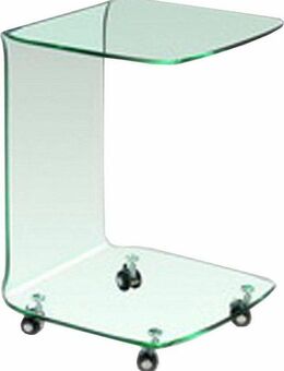 Paroli Beistelltisch Peppe, aus Glass mit Rollen