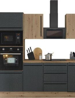 KOCHSTATION Küchenzeile Florida, Breite 370 cm, wahlweise mit E-Geräten,Softclose für Türen/Schubkästen