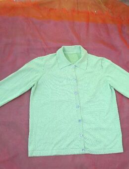 NEU * Elegant * klassisch * DESIGNER * Seiden * Fein * Strickjacke * Strick * Jacke * Cardigan * Pullover * Gr. 38- 40/ S- M * pistazien- grün * - Riedlingen
