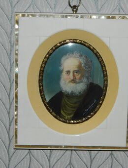 Der Mann mit der Kupfernase, Elfenbeinminiatur, Lupenmalerei - Essen