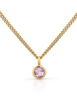 Orolino Kette mit Anhänger Gold 585 mit pinkem Amethyst 5mm