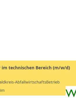 Mitarbeiter im technischen Bereich (m/w/d) - Moschheim