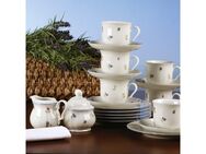 Seltmann Weiden Kaffeeservice Geschirr-Set, 18 Teile, Marieluise Streublume (18-tlg), 6 Personen, Porzellan, Blumen, Made in Germany