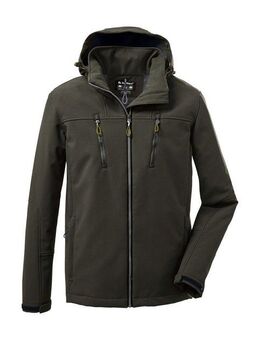 Killtec Softshelljacke KOW 163 MN SFTSHLL JCKT Wasserdichte Softshelljacke, abnehmbare Kapuze, Fleece-Futter