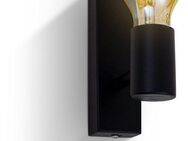 B.K.Licht LED Wandleuchte, Leuchtmittel wechselbar, Warmweiß, Retro Wandlampe Vintage Wandspot matt Industrie Wohnzimmer Flur E27
