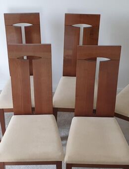 6 Eßzimmerstühle, Nussbaum massiv, gut erhalten - Buxtehude