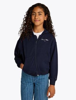 Tommy Hilfiger Sweatjacke VARSITY ZIP THROUGH mit Logo vorne und hinten
