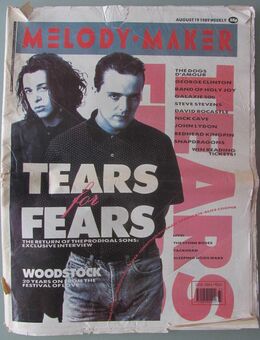 Melody Maker 19.8.1989, Titel: Tears for Fears - Münster